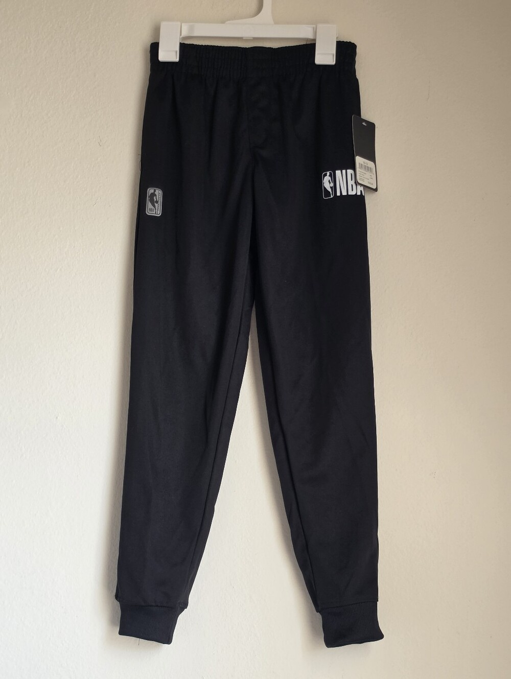 NWT NBA Black Track Pants Jogger Boys Size 10/12 Basketball Sports